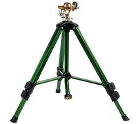 Hourleey Arroseur à Impact sur Base trépied, arroseurs en Laiton Robuste pour Cour, pelouse, Jardin, Couverture de Grande Surface de 0 à 360 degrés, connecteurs d'extension de 1,9 cm, verrous à