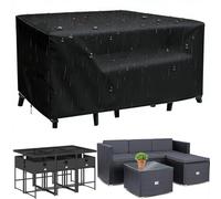 House De Table Exterieur 350x250x100cm/LxlxH Housse Protection Mobilier De Jardin Exterieur Protection Salon De Jardin Xxl Avec Boucles Et Cordon E Serrage Imperméable,Coupe-Vent,Anti-UV,Indéchirable