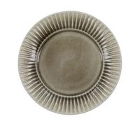 House Doctor Assiette à petit déjeuner Pleat Ø22 cm Gris-brun