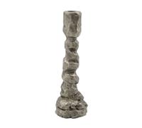 House Doctor Bougeoir Raku argent antique 25 cm