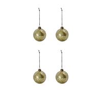 House Doctor Boule de Noël Chosen Ø8 cm. lot de 4 Or