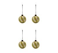 House Doctor Boule de Noël Swirl lot de 4 Champagne-or
