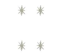 House Doctor Étoile de sapin Spike Ø7.5 cm lot de 4 Paillettes laiton argenté