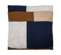 House Doctor Housse de coussin Patch 50x50 cm Noir-sable-brun