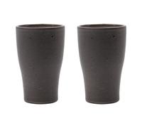 House Doctor Mug isotherme Liss 14 cm Lot de 2 Gris foncé