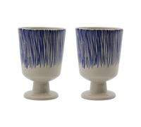 House Doctor Mug sur pied Diva 25 cl. lot de 2 Off white-Bleu