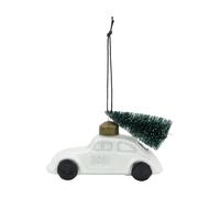 House Doctor Ornement de Noël Car Blanc-argent