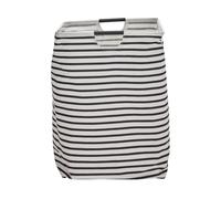 House Doctor Panier à linge Stripes Noir-blanc