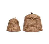 House Doctor Panier de rangement Rama avec couvercle. lot de 2 Nature