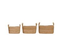 House Doctor Panier de rangement Stella bas. lot de 3 Naturel