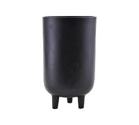 House Doctor Pot de Fleurs Noir oxydé - Hauteur : 26 cm - Diamètre : 15 cm