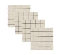 House Doctor Serviette en tissu Join 40x40 cm 4 pièces Noir-off white