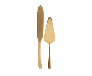 House Doctor Set à gâteaux Golden 2 pièces