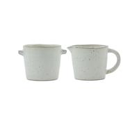 House Doctor Set à lait et sucre Pion Gris-blanc
