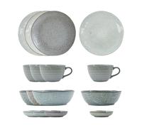 House Doctor Set de brunch Rustic 16 pièces Gris-bleu