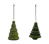 House Doctor Suspension de Noël Tree 2 pièces Vert