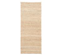 Tapis en tissu beige, rectangulaire, à motifs, mélange jute/coton/latex - House Doctor, Mara - 85x130x1 cm