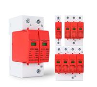 House Lightning Surge Protector AC SPD 1P 2P 3P 4P 40KA 60KA 220V 385V AC Protective Low-voltage Arrester Device(4P,385V 20-40KA)