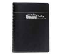 House of Doolittle Carnet de rendez-vous journalier 2026, 12,7 x 20,3 cm, couverture en simili cuir, noir (28802-26)
