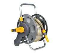 Hozelock Dévidoir de tuyau 2-en-1 25 m – Fixation murale ou portable, capacité 45 m [2431R0000]