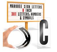 Houseables Marquee Letters, Sign Letters, Letter Sign, Plastic Letter For Signs, Outdoor Board, Letterboard, Changeable, Markee, Church, Restaurant (Red/Black, 8 Inch)