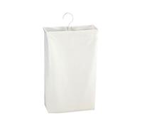 Household Essentials Hanging Cotton Canvas Laundry Hamper Bag, White