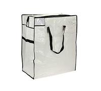 Household Essentials Sac de Rangement Moyen en polyéthylène Transparent avec Bordure Noire