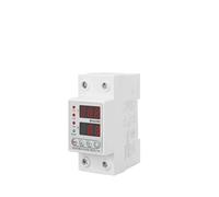 Household Usage Dual LED Display 40A 63A Din Rail 220V Adjustable Voltage Protector Relay with Limit Current Protection(63A) Industrial Electrical Relays