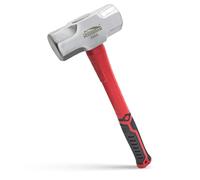 HOUSERAN Massette à Main 1,6 kg 3lb Acier Forgé Manche Antidérapant | Masse en acier forgé, manche antidérapant absorbant les chocs. Pour le bâtiment, le jardinage, la démolition et le bricolage.