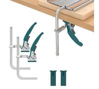 Housolution Étau à Cliquet Libération Rapide, Serre-Joint F, 2 Pièce | pour Table MFT et Rail de Guidage, Menuiserie, Capacité 6-5/16 Pouces, Profondeur 2-5/16 Pouces