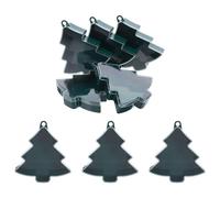 Housoutil 10 Pièces Boîte à Dragées Sapin de Noël Verte en Plastique Ps, Mini Format