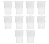 Housoutil 10 Pièces Bouchon de Bouteille en Silicone, Bouchon de Tube à Essai, Blanc, pour Bouteilles de Réactifs, Étanchéité Anti-fuite, Usage et Opérations de Laboratoire