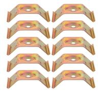 Housoutil 10 Pièces Connecteur de Support de Fixation en Fer pour Fixation Meuble, Équerres D'angle Or Robustes Ajusteur D'angle, pour Menuiserie et Meubles