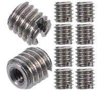 Housoutil 10pcs Inserts Filetés en Acier Inoxydable M2xm4x4mm Écrous à Visser pour Meubles en Bois Résistants et Faciles à Démonter Couleur Argenté