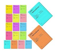 Housoutil 18 Pcs Blocs-notes Auto-adhésifs de Messages Téléphoniques | Papier Coloré, Grosse Zone D’écriture, Adhérence Surfaces Lisses et Sèches, Usage Maison Étudiants