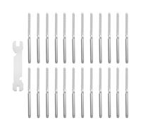 Housoutil 1ensemble Kit de Garde-corps Câble Acier Inoxydable à Vis à Emmanchement sans Tendeur pour Montage Bois Balustre Terrasse Résistant à Usure avec Vis Connecteurs Clé