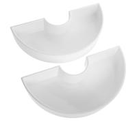 Housoutil 2 Pièces Jardinière Demi-Cercle pour Parasol, Base Extérieure