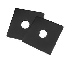 Housoutil 2 Pièces Plaque de Recouvrement du Robinet Carré Design Détachable en ABS avec trou de 22mm pour Organiser Interrupteurs et Prises, pour Bureaux et Centres Commerciaux