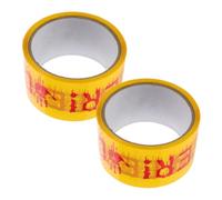 Housoutil 2 Rouleaux Ruban Adhésif en Pvc Jaune D'avertissement Bande Adhésive Visible et Polyvalente pour Décoration Halloween pour Maison Hantée et Projets Diy