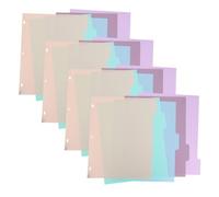 Housoutil 20 Intercalaires à Onglets en Pp pour Classeur 3 Anneaux Format A4, Pages de Séparation pour Cahier, Organisation Polyvalente pour Bureau et Journaux de Voyage
