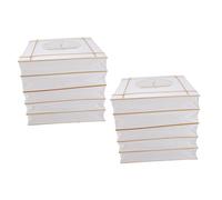 Housoutil 2pcs Abat Jour Papier Carré Pliable pour Lampes sur Pied, Design Origami Minimaliste en Papier et Bois, Décoratif et Robuste, pour Salons et Chambres
