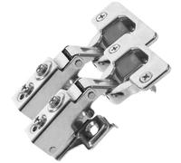 Housoutil 2pcs Charnières Invisibles pour Porte D'armoire en Acier Inoxydable Fermeture Douce Hydraulique, Base Réglable en Croix et Amortisseur Cuisine