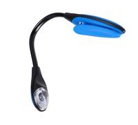 Housoutil 3 Pièces Lampe de Bureau à Pince Led, Pince pour Lampe de Lecture, Mini, Bleu, Pvc et Plastique, Portable, Économie D'énergie, pour Bureau et Voyage