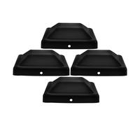Housoutil 4 Ensembles Capuchons de Poteau en Plastique Noir et Résistant aux UV Protection la Rouille et Intempéries, Design Élégant pour Clôture et Portail
