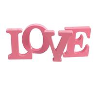 Housoutil 4 Pièces Ornement Love en Bois Rose, Lettres Décoratives pour | Idée pour Fiançailles et Rendez-vous, Léger et Portable, Se Range Facilement