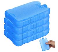 Housoutil 4 Pièces Pack Réfrigérant Réutilisable en PE Bleu pour Camping et Bureaux, Bloc de Glace Longue Durée Fonction de Conservation Température