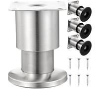 Housoutil 4 Supports de Meuble en Acier Inoxydable Réglables de 8 à 9,5cm Antidérapants pour Canapé, Armoire et Table, Lot de 4 Supports Robustes et Pratiques
