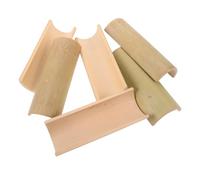 Housoutil 6 Pièces Pièce de Fontaine en Bambou pour Jardin Japonerie Bec en Bambou pour Fontaine Extérieure Solide Améliore L'esthétique du Jardin Petits Étangs