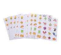 Housoutil Autocollants de récompense pour enfants 20 feuilles autocollants auto-adhésifs en PVC imperméables formes irrégulières pour école et bouteilles d'eau