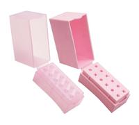 Housoutil Boîte de Rangement Plastique 2pcs pour Têtes de Meulage et Polissage, Organisateur Compact pour Usage Professionnel ou Personnel en Manucure